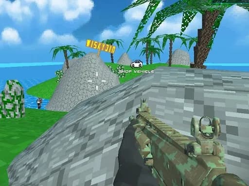 Blocky Combat SWAT Çöl Fırtınası Zombi