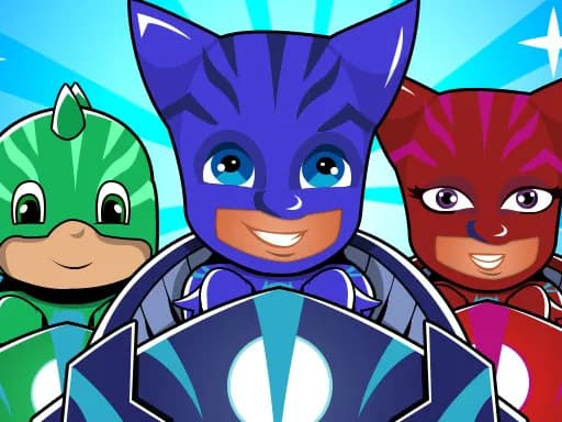 Pj Masks Çocuklar Araba Yarışı 3D